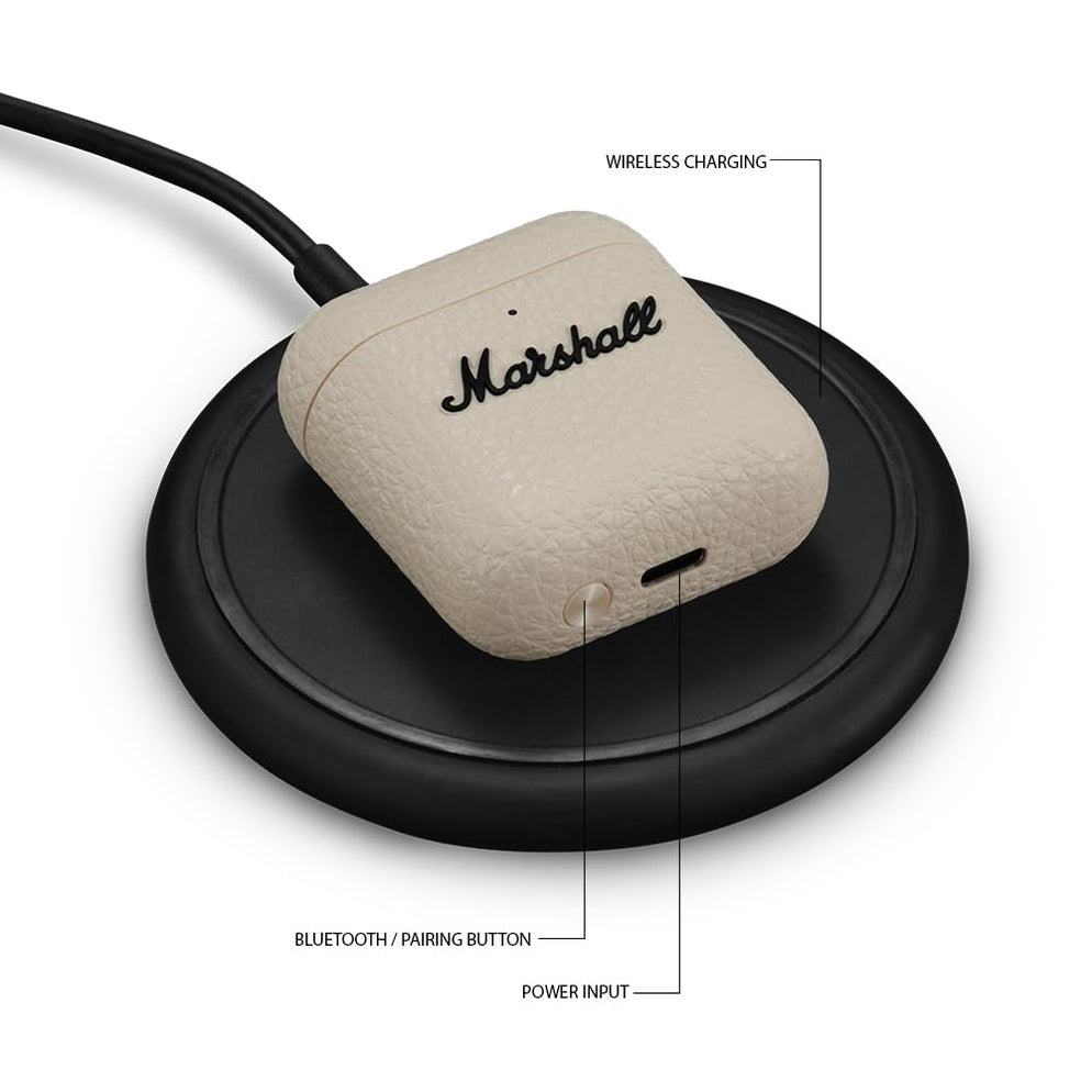 Marshall Minor Iv Wireless in Ear Earbuds with 30+ Hours of Playtime, Water-Resistant, Wireless Charging