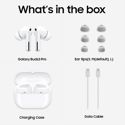 Samsung Galaxy Buds 3 Pro with Galaxy AI | Adaptive ANC | Real-time Interpreter | 24-bit Hi-Fi Audio | Up to 37H Battery | IP57