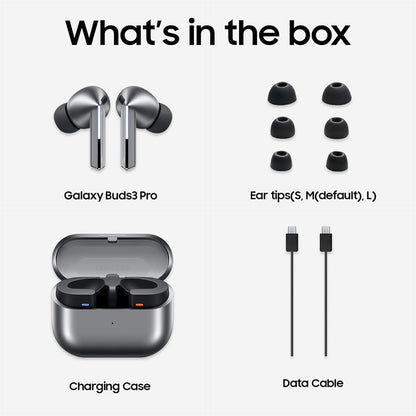 Samsung Galaxy Buds 3 Pro with Galaxy AI | Adaptive ANC | Real-time Interpreter | 24-bit Hi-Fi Audio | Up to 37H Battery | IP57